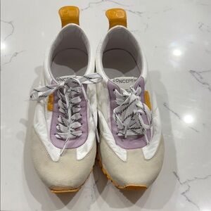 Concept Women's White, Purple, and Orange Sneakers